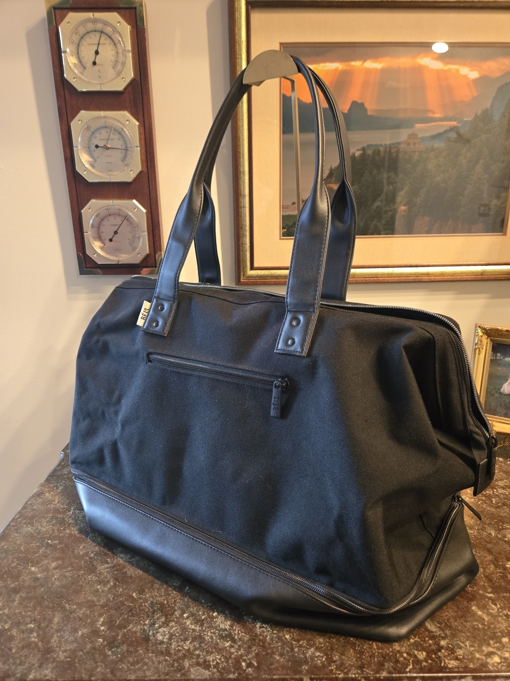 Black Travel WEEKENDER Tote Bag - BÉIS